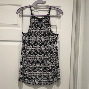 The Limited Black and White Geometric Tank Top